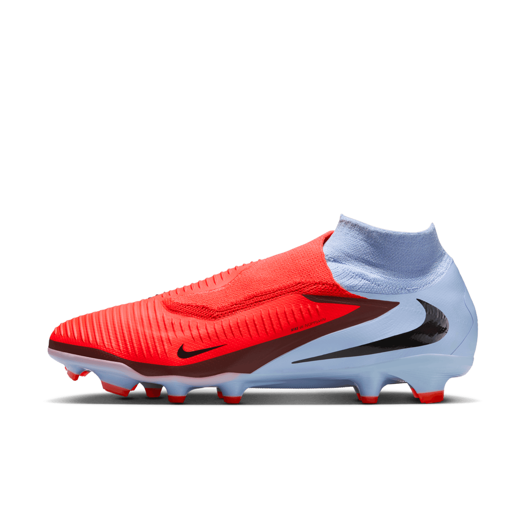 Nike Youth Phantom 6 High Pro Firm-Ground Soccer Cleats-Royal Tint/bright Crimson