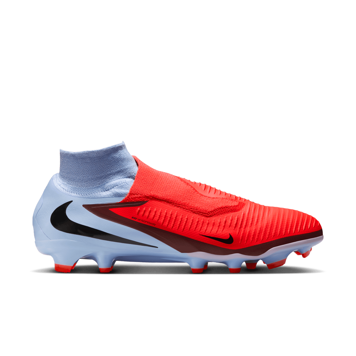 Nike Youth Phantom 6 High Pro Firm-Ground Soccer Cleats-Royal Tint/bright Crimson
